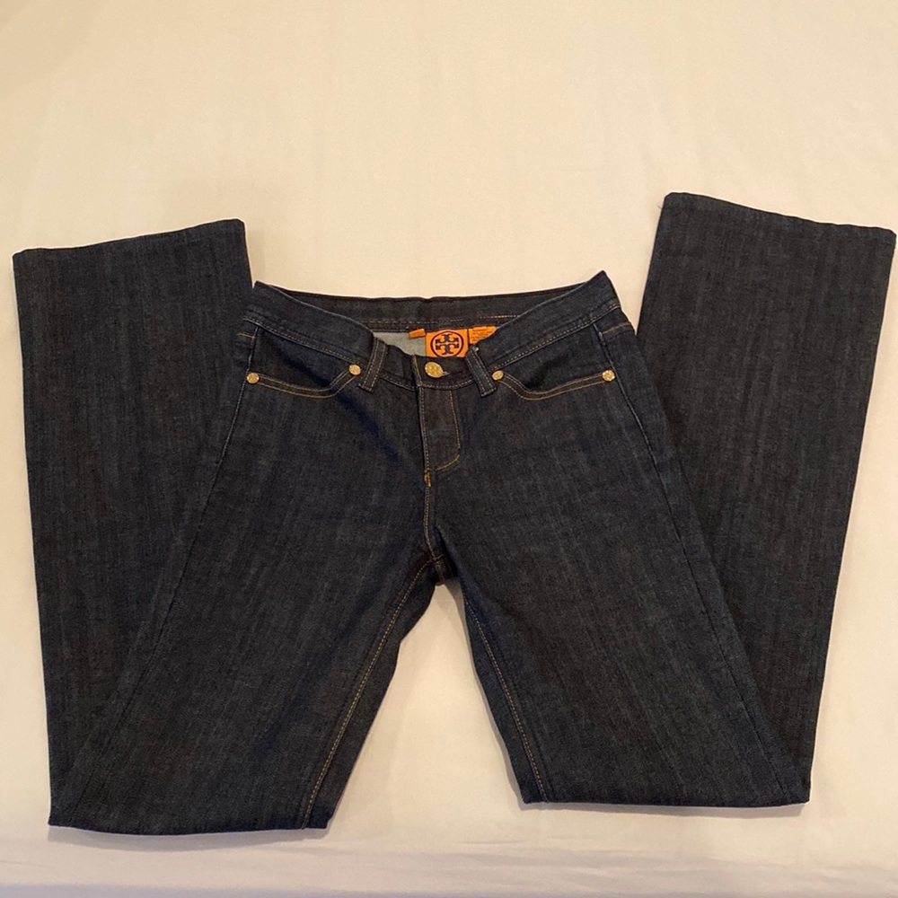Tory Burch Classic Tory Jean Dark Wash Bootcut